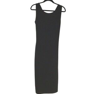 NWOT Anistar little‎ black dress ribbed stretch with cutout peephole in back
